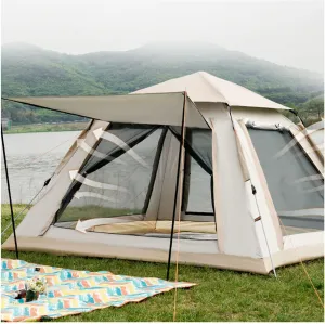 Family Tents 4 People,Waterproof Ramble Tent Sturdy and Practical Quick Erect Tent Ideal for Camping in The Garden