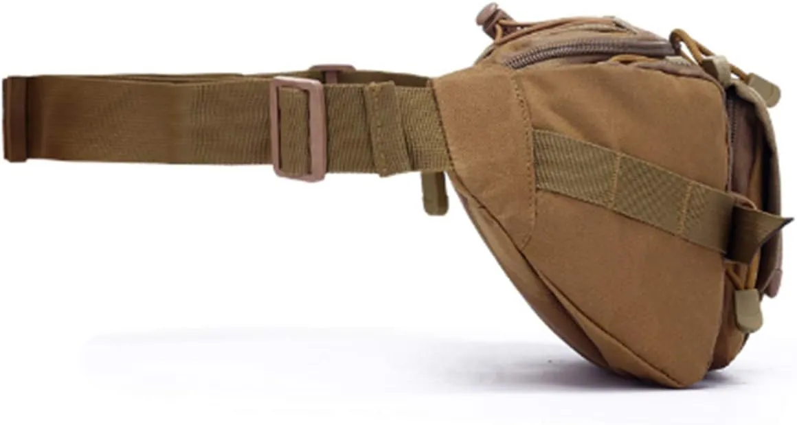Fanny Pack Tactical Waist Pack MOLLE Compatible Army Waist Bag Utility Hip Belt EDC Pack Bag Adjustable for Outdoors Traveling Camping Hunting Running Cycling Fishing Dog Walking (CP)