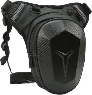 Fanny Pack, Upgraded Zipper Motorcycle Cycling Drop Leg Bag for Traveling (Carbon Fiber Style)