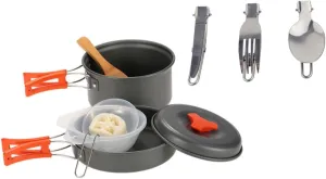 FAVOMOTO 1Set Portable Cooking for Outdoor Activities Lightweight Picnic Cookware Kit for Camping Hiking BBQ Includes Essential Cooking Tools for People