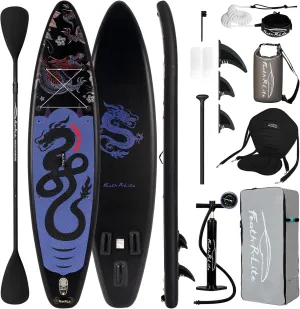 FEATH-R-LITE 11'5×33"×6" Inflatable Stand Up Paddle Board with Premium SUP Paddleboard Accessories, Adults & Youth for All Skill Levels, Included with Board, Paddle, Pump, Seat, Backpack