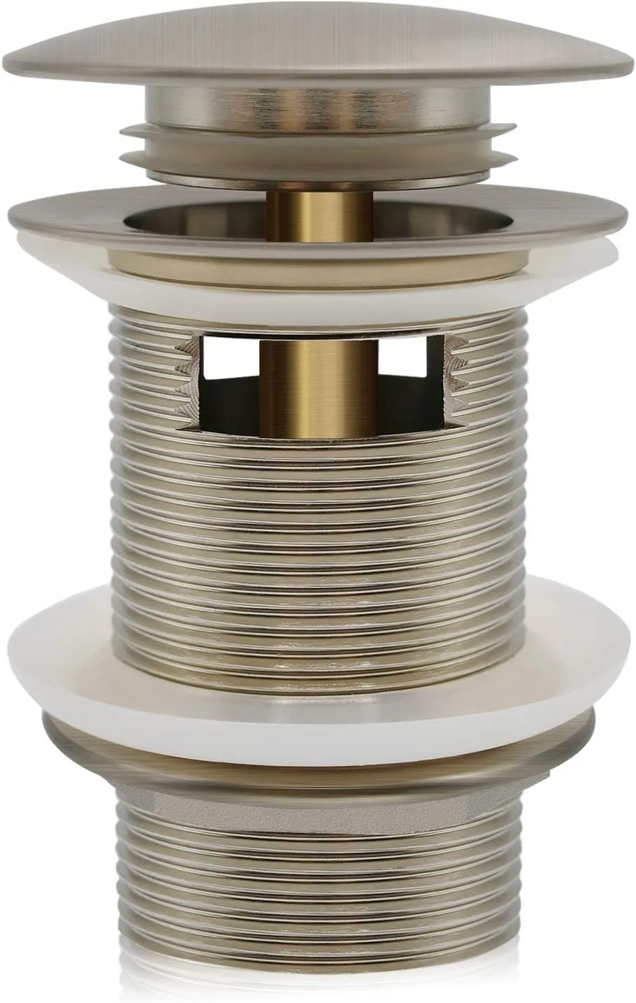 FerdY Pop-up Drain for Freestanding Bathtub, Brushed Nickel Finish, cUPC Certification, Freestanding Bathtub Drain Stopper
