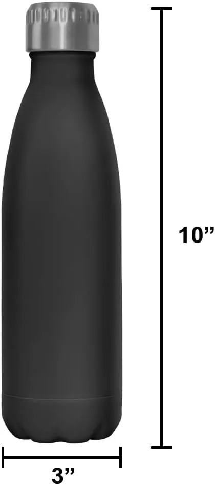 Fifth Sun 17 oz Stainless Steel Water Bottle, Black