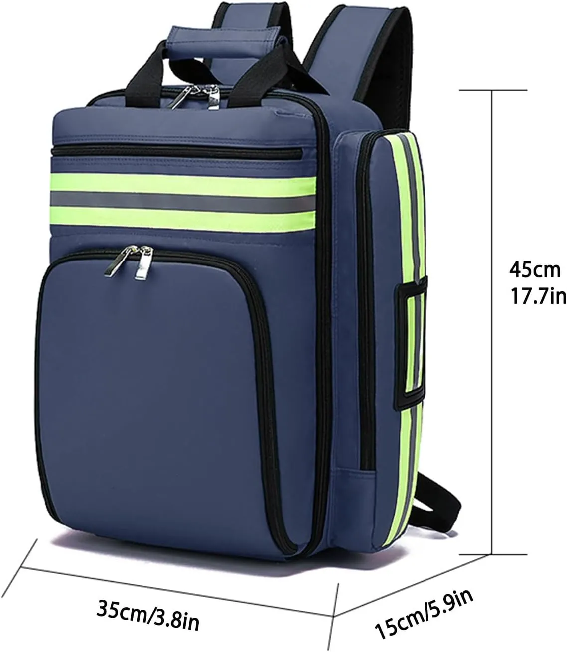 First Aid Backpack Bag,Emergency Medical Backpack Empty,For Trauma Medical Bag Travel Paramedic Bag, BAG ONLY (Blue)