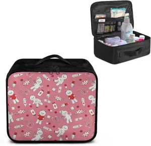 First Aid Bag Empty Medium Red Love Beer Medical Bag Empty Travel First Aid Pouch Storage Compact Survival Medicine Bag for Home Office Car Businesses Camping Outdoors