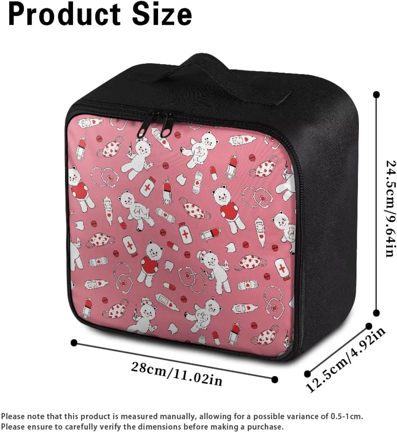 First Aid Bag Empty Medium Red Love Beer Medical Bag Empty Travel First Aid Pouch Storage Compact Survival Medicine Bag for Home Office Car Businesses Camping Outdoors