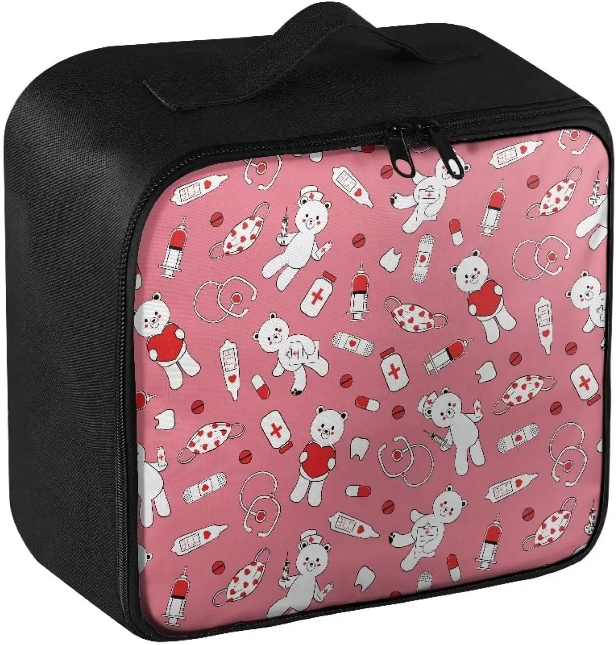 First Aid Bag Empty Medium Red Love Beer Medical Bag Empty Travel First Aid Pouch Storage Compact Survival Medicine Bag for Home Office Car Businesses Camping Outdoors