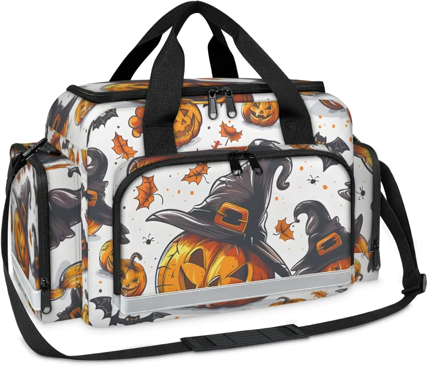 First Aid Bags Empty, Cute Pumpkin Head Emergency Bag Witch Hat Pumpkin Head First Aid Kit Multiple Compartment Kit Carrier On Call Trauma Bag For Paramedics Emergency Medical Supplies Kit