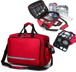 ,First Aid Bags Empty - First Responder Bag for Trauma, Professional Multiple Compartment Kit Carrier for Emergency Medical Supplies(A)