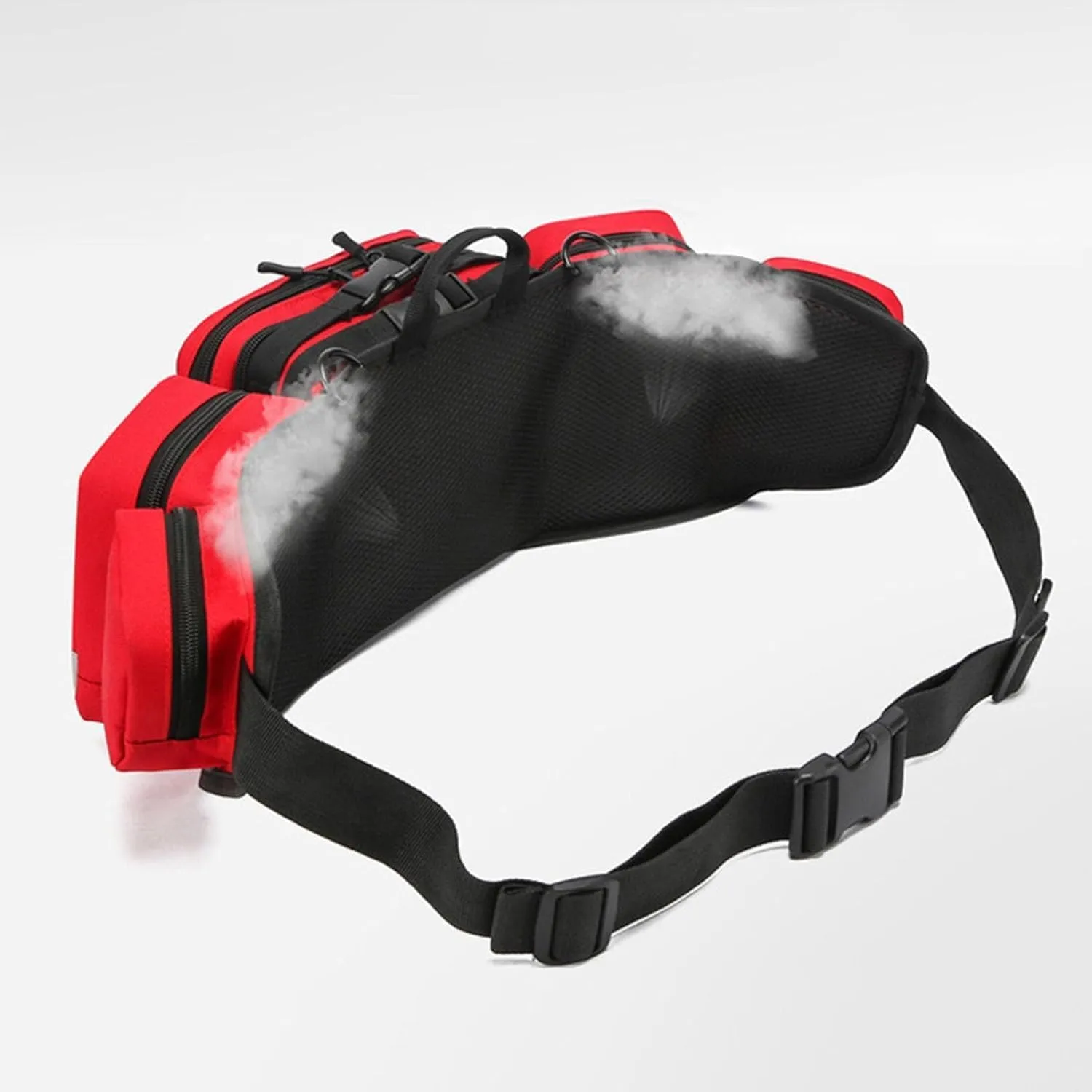 First Aid Fanny Pack Bag, First Aid Bags Empty, Lifeguard Hip Pack, Portable Trauma Bag with Reflective Strip Great for Hiking,Camping and Outdoor Sports