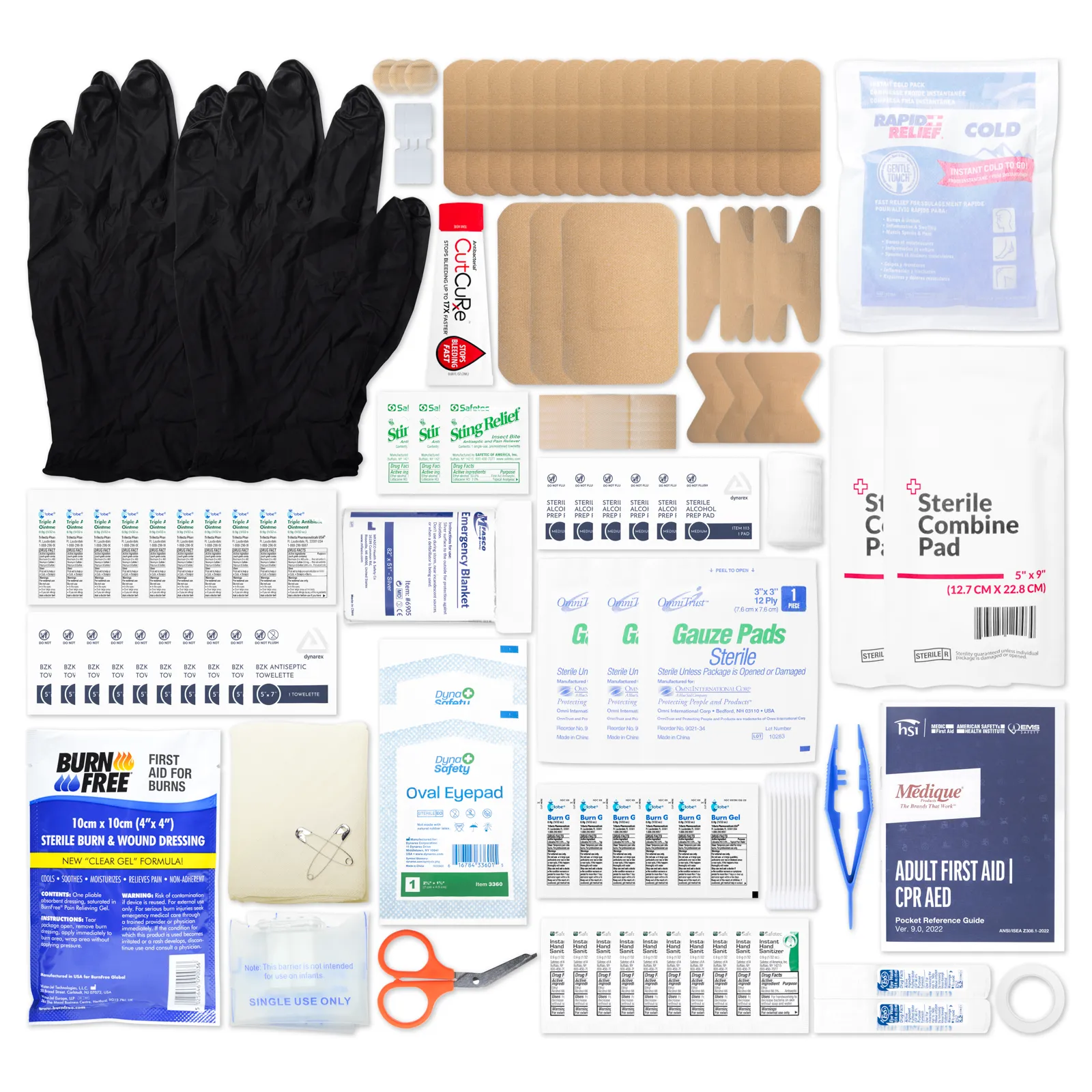 First Aid Kit 25 Person Red Plastic MFASCO