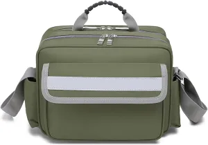 First Aid Kit Bag - First Responder Bag with Handle and Shoulder Strap for Home Care, Hospice Visit, Travel, or Emergency Event Empty