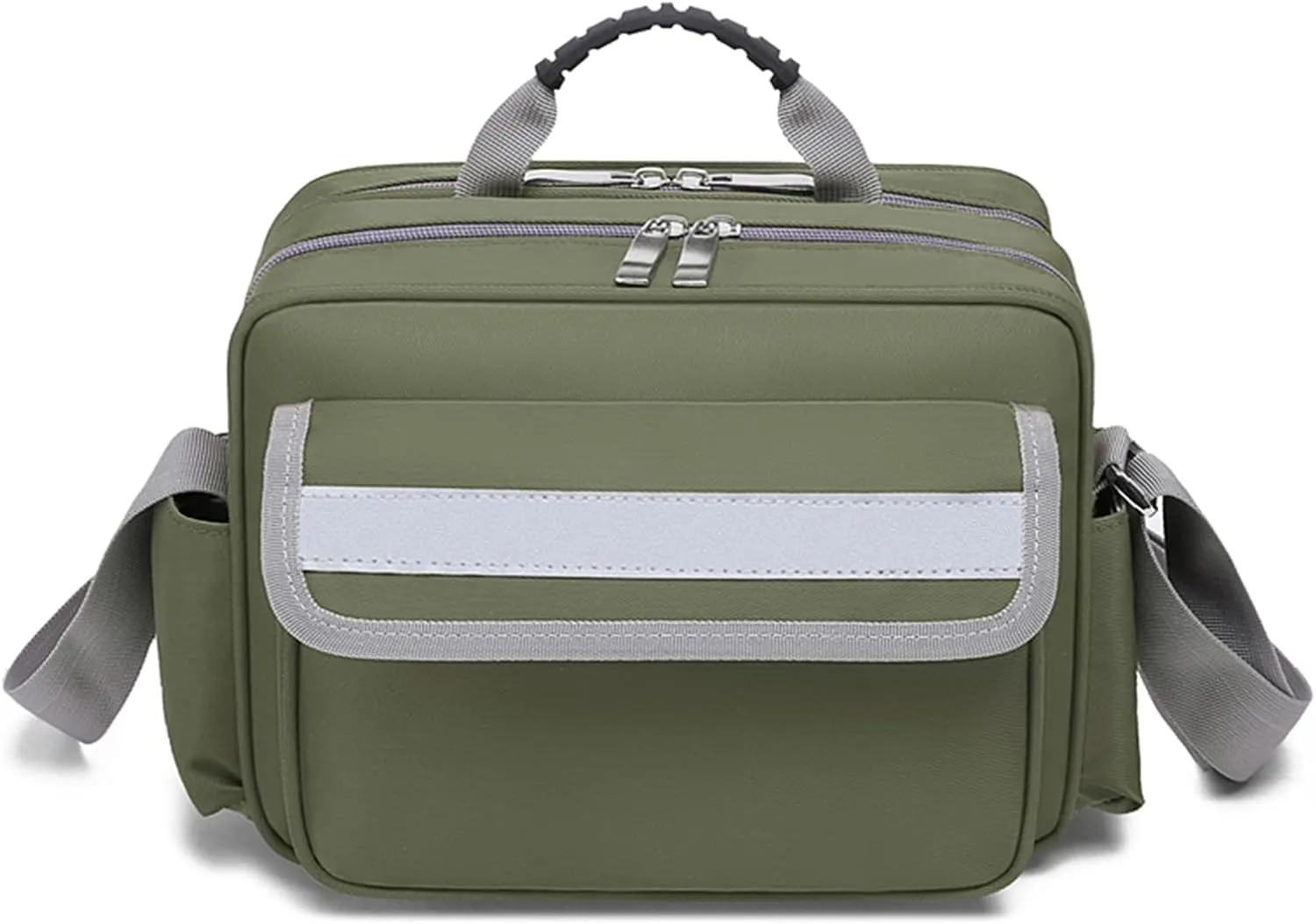 First Aid Kit Bag - First Responder Bag with Handle and Shoulder Strap for Home Care, Hospice Visit, Travel, or Emergency Event Empty