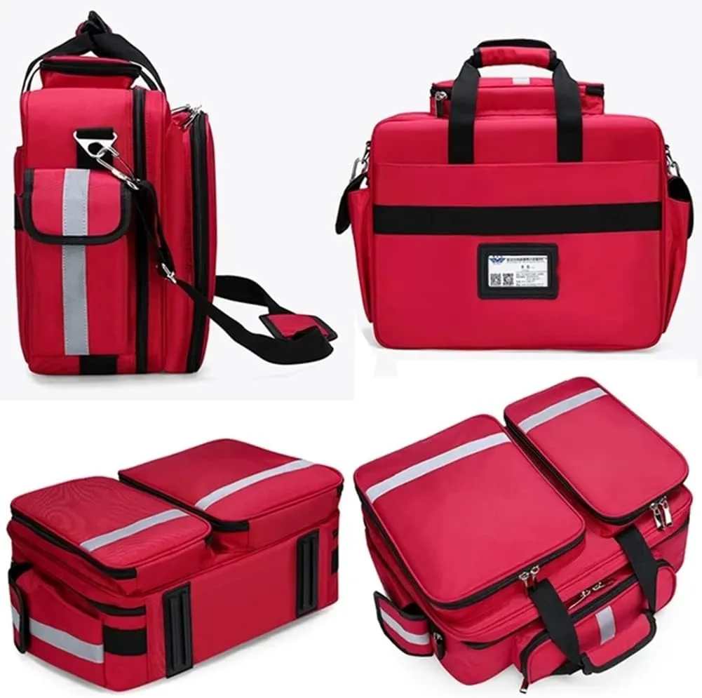 First Aid Kit Compact Trauma Medical Bag First Responder Bag Empty for Any Emergencies - Ideal for Home, Office, Car, Travel, Outdoor, Camping, Hiking, Boating