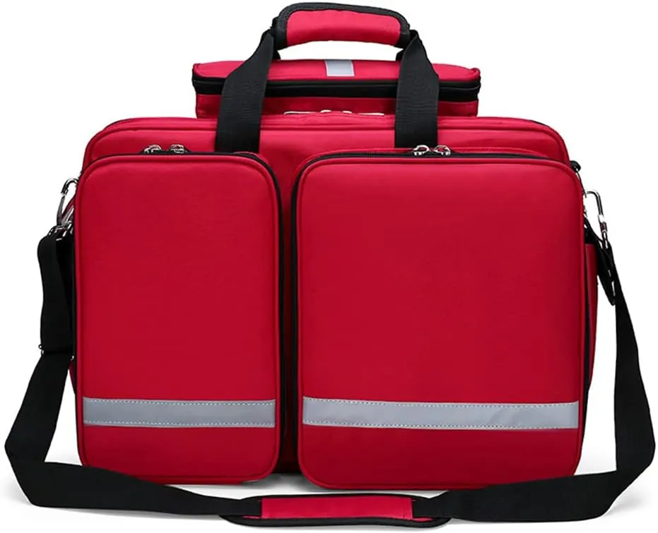 First Aid Kit Compact Trauma Medical Bag First Responder Bag Empty for Any Emergencies - Ideal for Home, Office, Car, Travel, Outdoor, Camping, Hiking, Boating