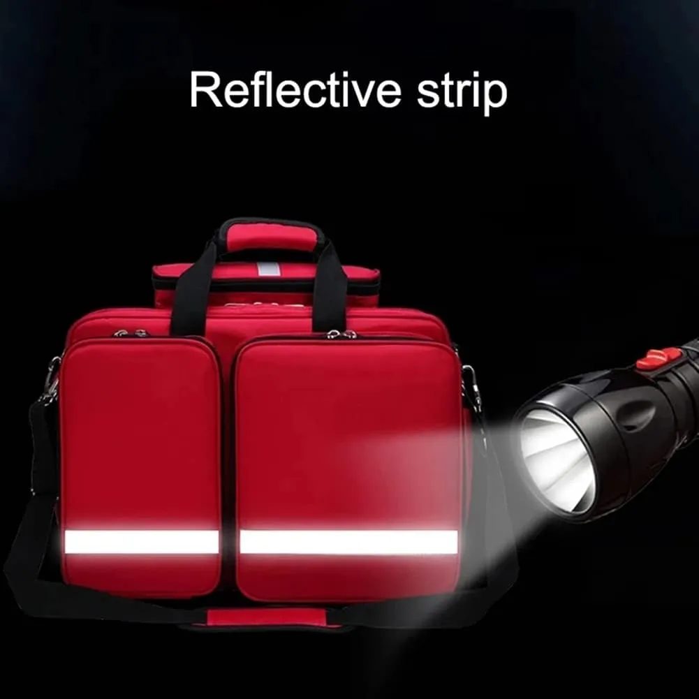 First Aid Kit Compact Trauma Medical Bag First Responder Bag Empty for Any Emergencies - Ideal for Home, Office, Car, Travel, Outdoor, Camping, Hiking, Boating
