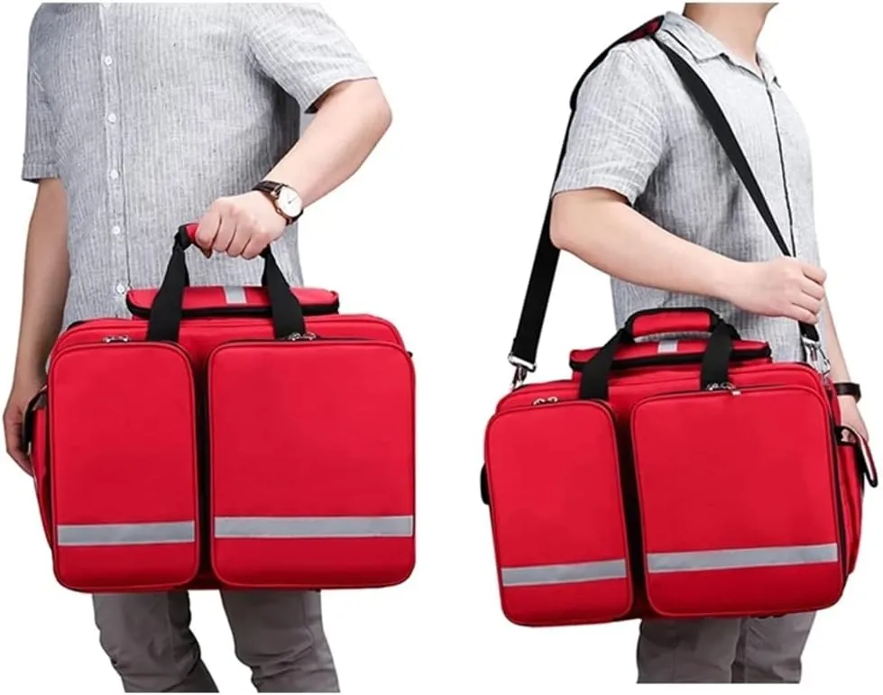 First Aid Kit Compact Trauma Medical Bag First Responder Bag Empty for Any Emergencies - Ideal for Home, Office, Car, Travel, Outdoor, Camping, Hiking, Boating