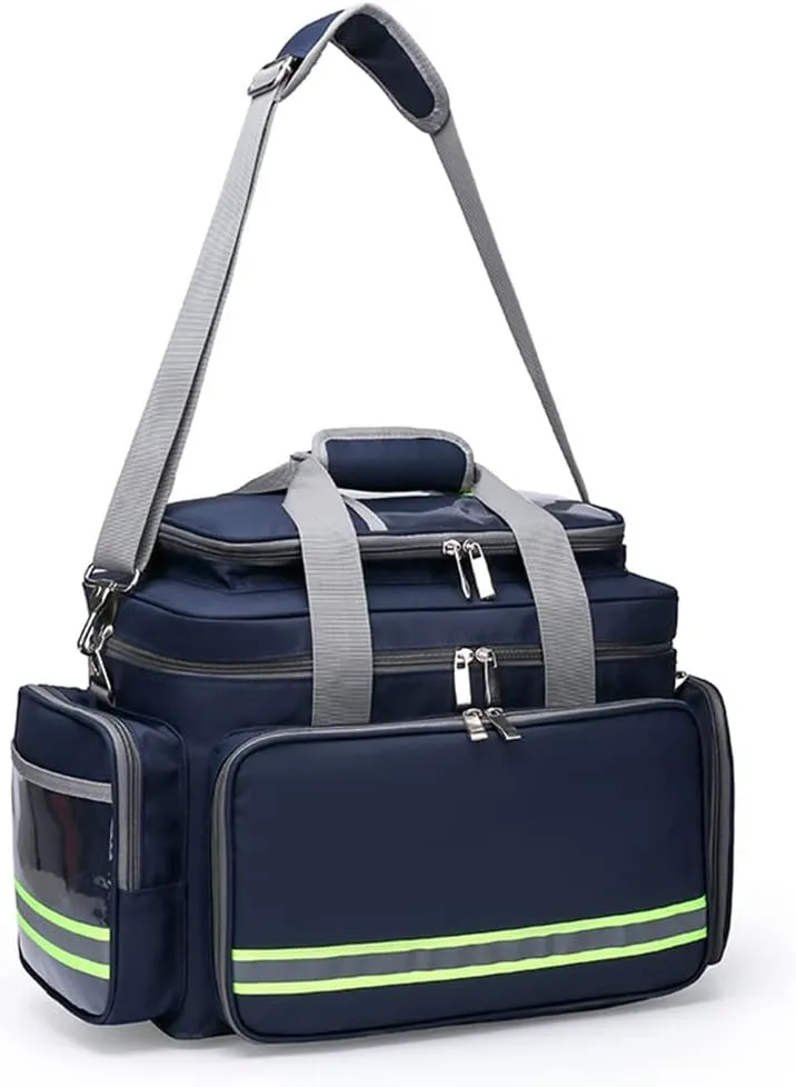 First Aid Kit Multiple Compartments Lightweight Emergency Responder Trauma Bag - Great for Home, Outdoors, Office, Car, Travel, Camping, Hiking, Boating