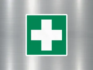 First Aid Sign Sticker
