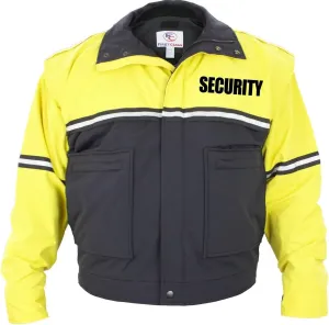 First Class Men's Two-Tone Waterproof Bike Patrol Jacket - Removable Liner, Work Utility & Safety Outerwear