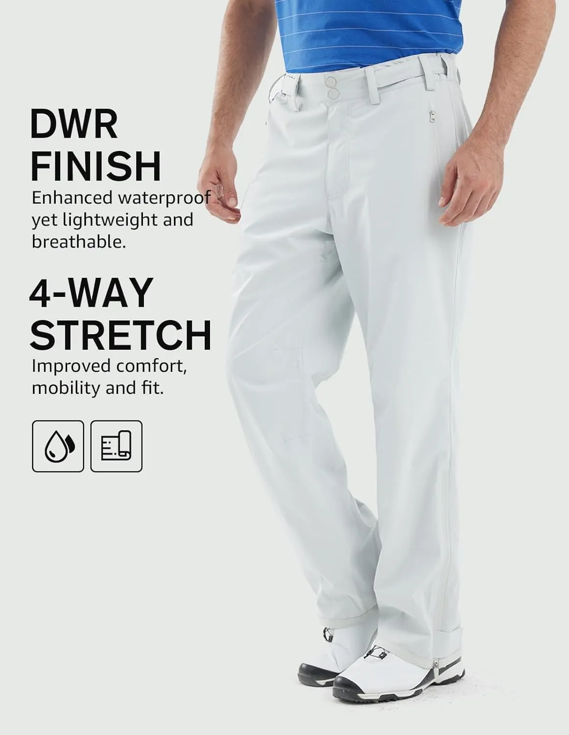 fit space Golf Climastorm Permanent Rain Pants Waterproof 20K Lightweight Performance Sporty Trousers