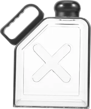 Flat Portable Water Bottle Reusable Kettle for Travel Outdoor Sports Daily Use Lightweight for Hiking School Parties Compact Design Transparent Flask