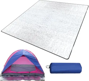 Floor Mat Tent - Foam Sleeping Mat, Camping Roll Mat | Aluminium Foil Insulation Mat, Aluminium Sleeping Roll Pad Waterproof, Double-Sided Tent Mat for Survival Hiking Picnics Camping Backpacking