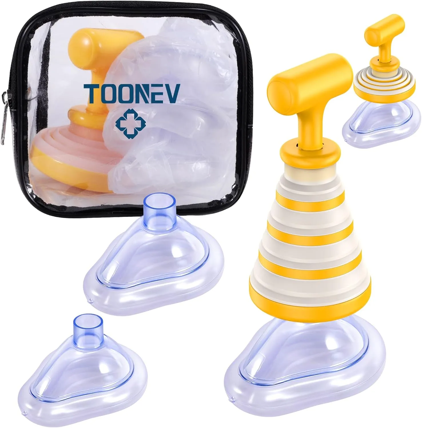 Foldable Anti Choking Rescue Home Emergency Device for Kids Adults and Elderly, Portable Airway Suction Management with Multi Mask,First Aid Kits Alternative to Heimlich Assist Device