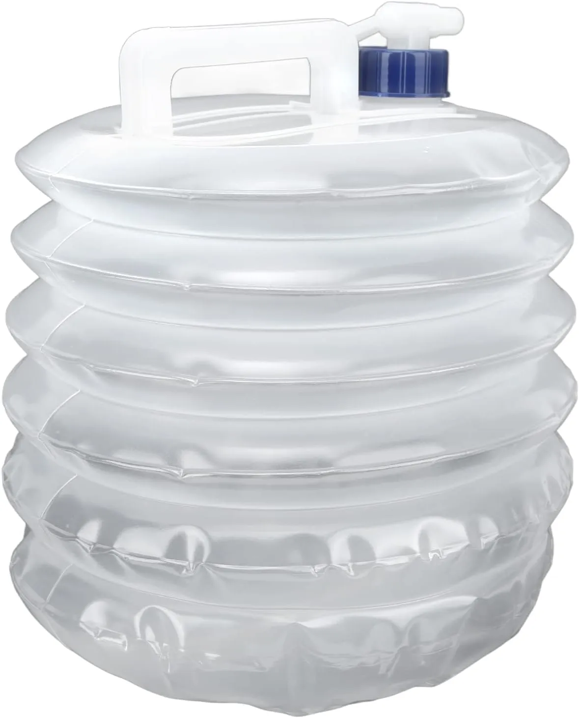 Foldable Water Container, Collapsible Water Container with Spigot, Portable Water Storage Jug Carrier, Fit for Outdoor Camping, Hiking, Climbing (15L)