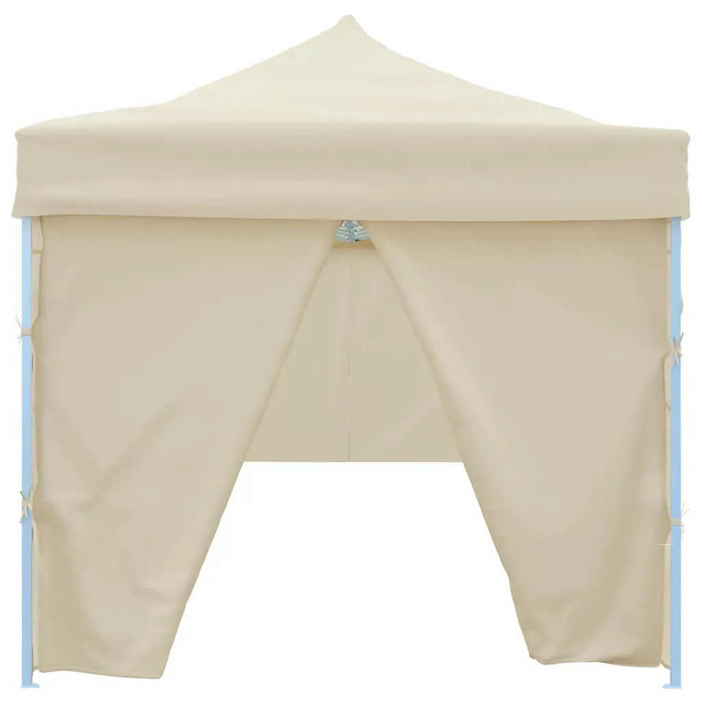 Folding Pop-up Party Tent with 8 Sidewalls 3x9 m Cream