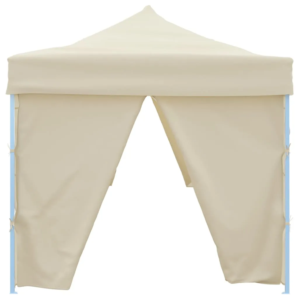Folding Pop-up Party Tent with 8 Sidewalls 3x9 m Cream