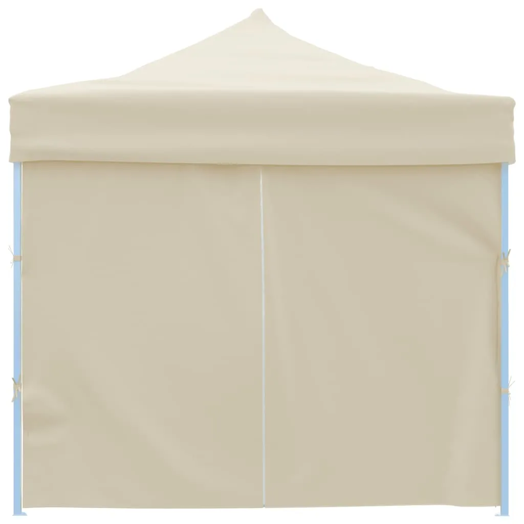 Folding Pop-up Party Tent with 8 Sidewalls 3x9 m Cream
