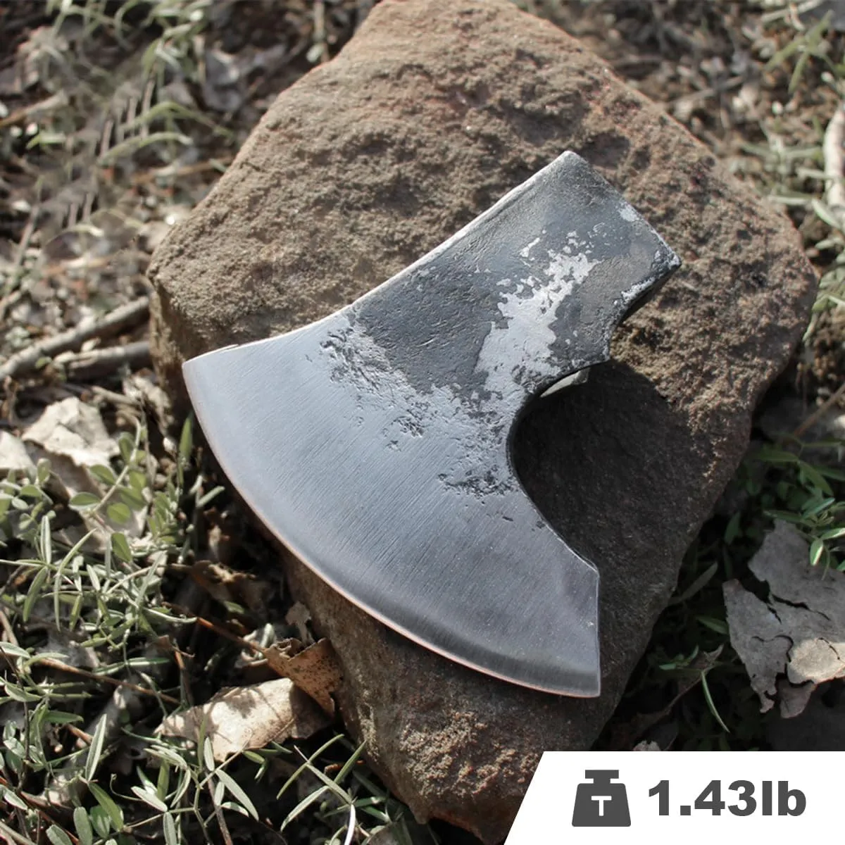 Forged Viking Axe Head Only High Carbon Steel Bushcraft Axe Hatchet Head for Outdoor Survival Hiking Camping Wood Chopping
