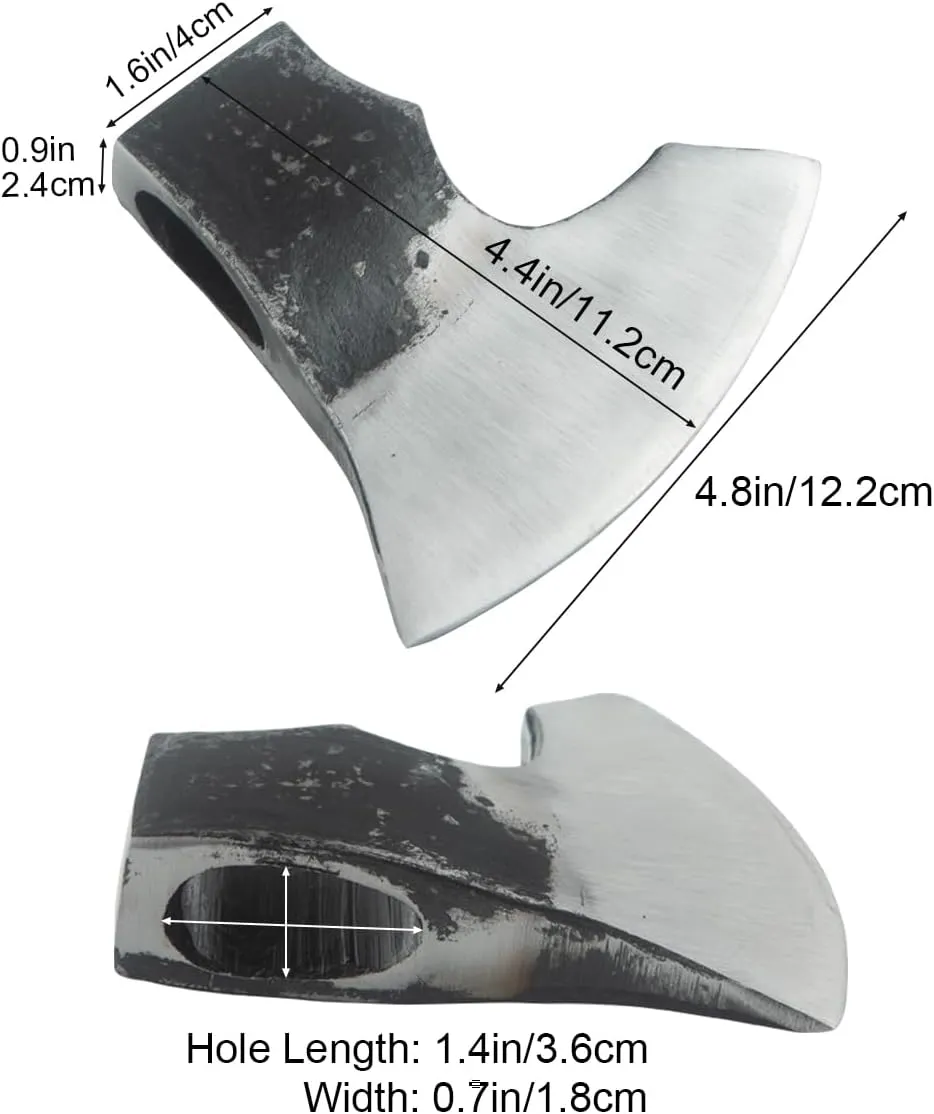 Forged Viking Axe Head Only High Carbon Steel Bushcraft Axe Hatchet Head for Outdoor Survival Hiking Camping Wood Chopping