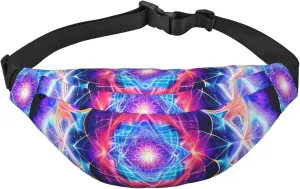 Four Dimensional Space Men'S And Women'S Waist Pack, Crossbody Bag With Adjustable Belt For Running, Traveling, Sports, Hiking
