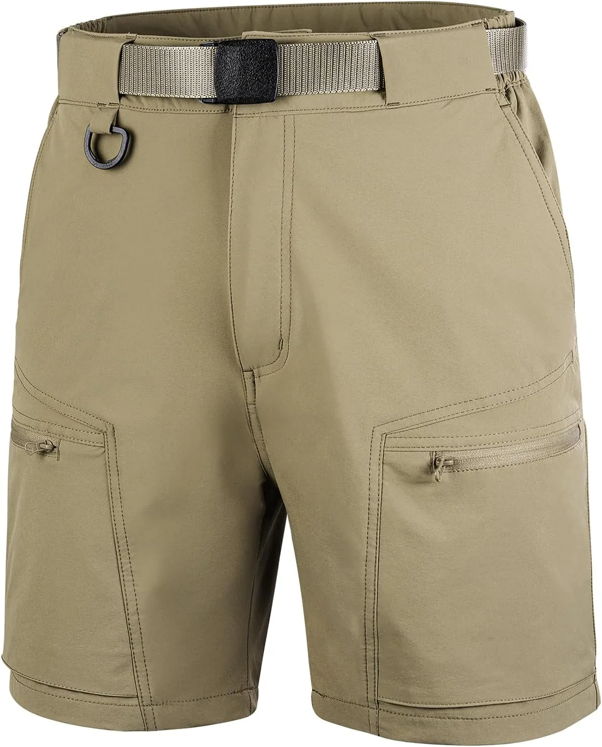 FREE SOLDIER Men's Cargo Hiking Shorts with Belt Lightweight Quick Dry Tactical Shorts with Pockets for Casual Work Golf