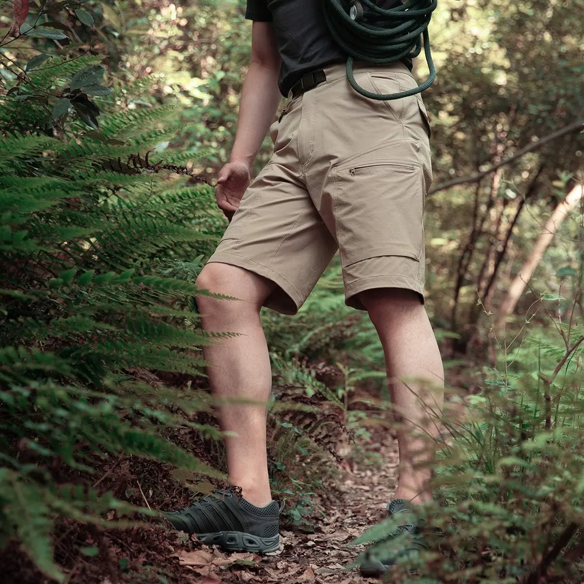 FREE SOLDIER Men's Cargo Hiking Shorts with Belt Lightweight Quick Dry Tactical Shorts with Pockets for Casual Work Golf