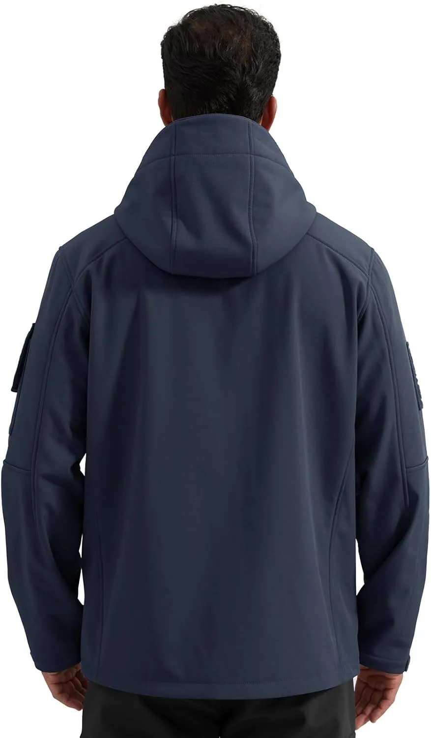 FREE SOLDIER Men's Waterproof Softshell Jacket Thick Fleece Lined Outdoor Jacket Tactical Military Hoodie Windbreaker