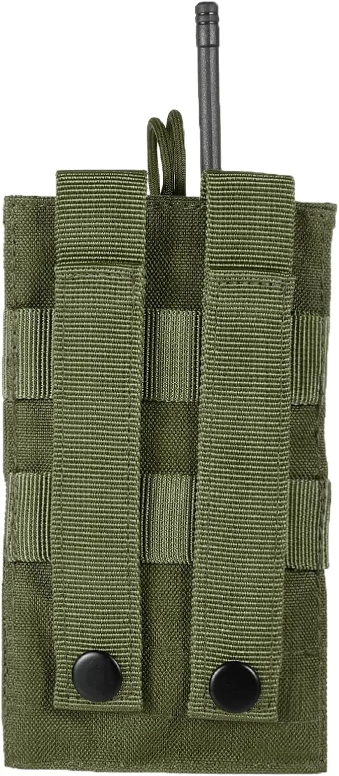 FRTKK Tactical Radio Holder Radio Holster Molle Radio Pouch Universal Radio Case Military Heavy Duty Radio Bag for Police Firefighter Two Ways Walkie Talkies Vest