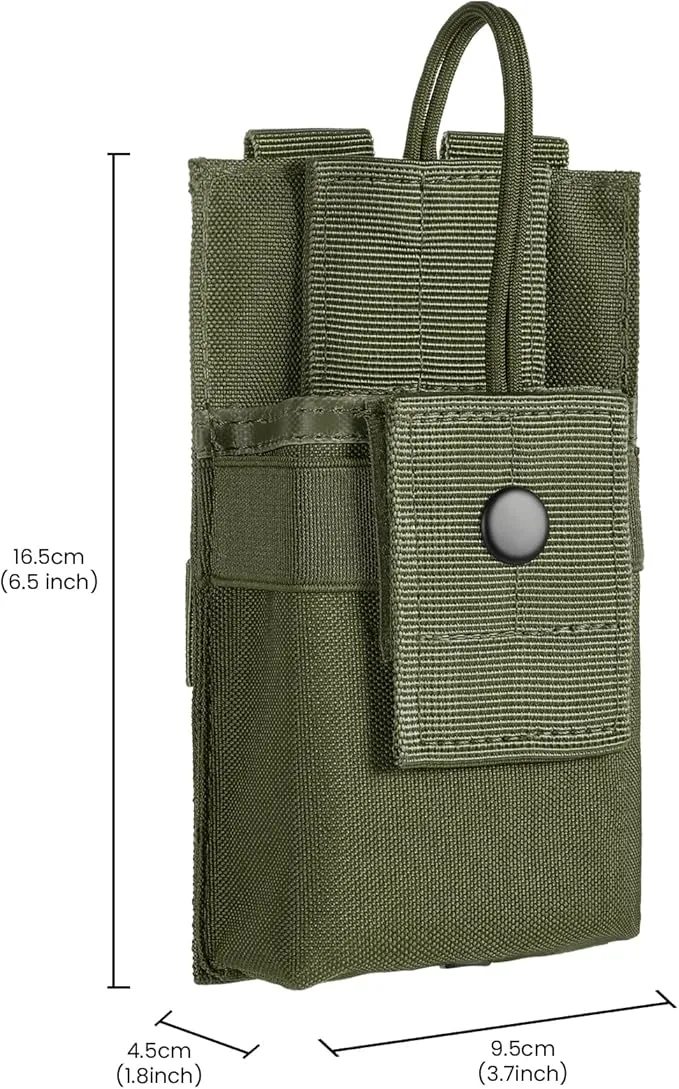 FRTKK Tactical Radio Holder Radio Holster Molle Radio Pouch Universal Radio Case Military Heavy Duty Radio Bag for Police Firefighter Two Ways Walkie Talkies Vest