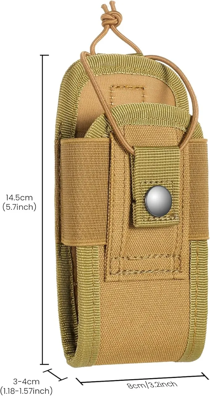 FRTKK Tactical Radio Holder Radio Holster Molle Radio Pouch Universal Radio Case Military Heavy Duty Radio Bag for Police Firefighter Two Ways Walkie Talkies Vest