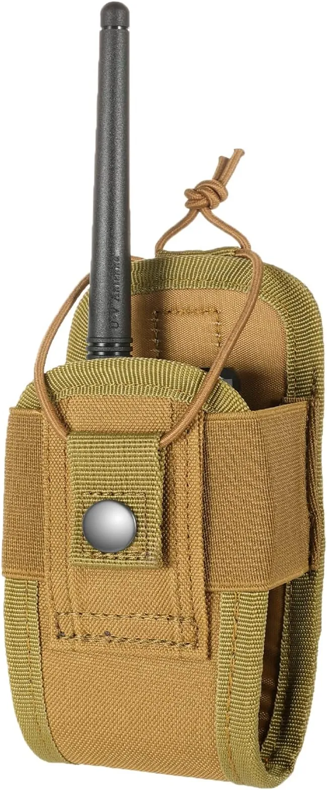 FRTKK Tactical Radio Holder Radio Holster Molle Radio Pouch Universal Radio Case Military Heavy Duty Radio Bag for Police Firefighter Two Ways Walkie Talkies Vest