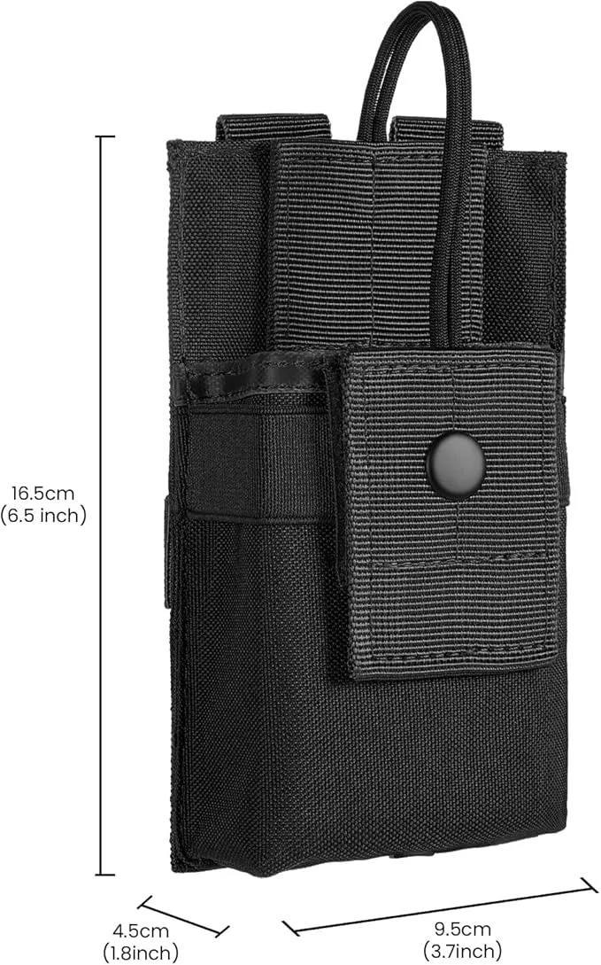 FRTKK Tactical Radio Holder Radio Holster Molle Radio Pouch Universal Radio Case Military Heavy Duty Radio Bag for Police Firefighter Two Ways Walkie Talkies Vest