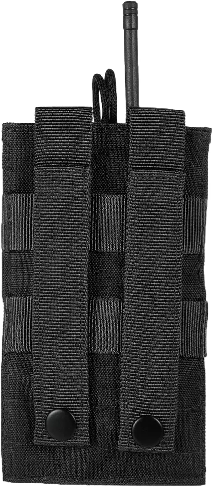 FRTKK Tactical Radio Holder Radio Holster Molle Radio Pouch Universal Radio Case Military Heavy Duty Radio Bag for Police Firefighter Two Ways Walkie Talkies Vest