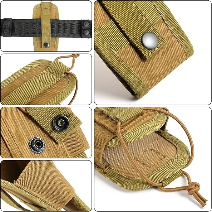 FRTKK Tactical Radio Holder Radio Holster Molle Radio Pouch Universal Radio Case Military Heavy Duty Radio Bag for Police Firefighter Two Ways Walkie Talkies Vest