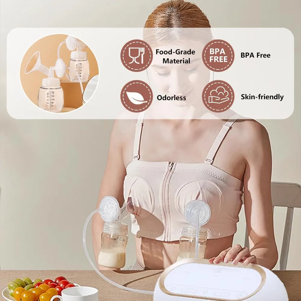 Full Breast Pump Parts with 24mm Flange Set for Spectra S2 S1 9 Plus, Replacement Breast Accessories Include Flanges, Valves, Backflow Protectors, Tubings and Bottles for Spectra Breast Pump Parts