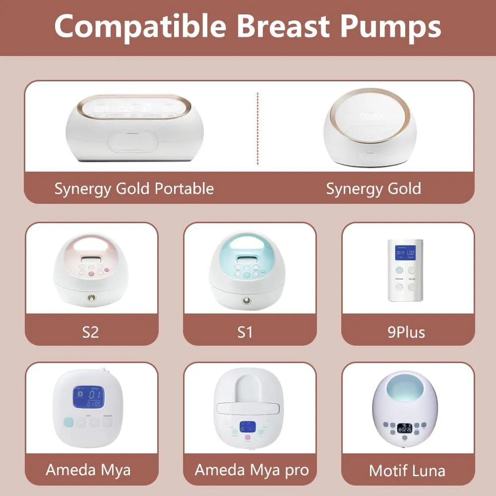 Full Breast Pump Parts with 24mm Flange Set for Spectra S2 S1 9 Plus, Replacement Breast Accessories Include Flanges, Valves, Backflow Protectors, Tubings and Bottles for Spectra Breast Pump Parts