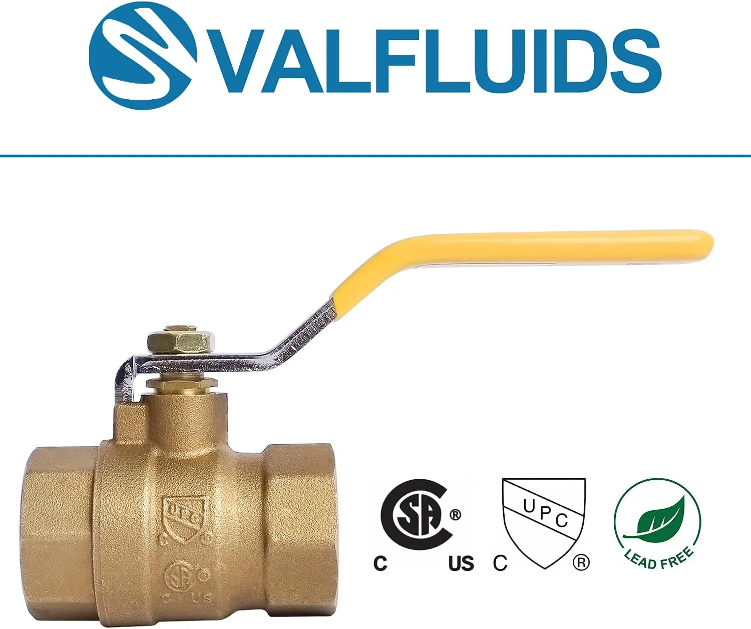 Full Port Forged LF Brass Ball Valve With Female Thread NPT Connector，150 PSI WSP / 600 PSI WOG. (1 Inch)