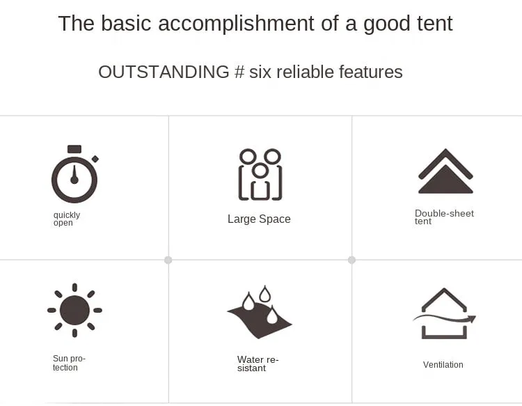Fully Automatic One Click to Open Hexagonal Outdoor Camping Tent Hydraulic Spring Pole Hexagonal Tent Antistorm Sunscreen Thicken Silver Coated Oxford Large Space Family Pergola