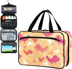 Fustylead Farm Chicken Travel Medicine Organizer Bag Home Storage First Aid Kit Large Pill Case with Zipper for Pill Bottle, Vitamins, and Medical Supplies